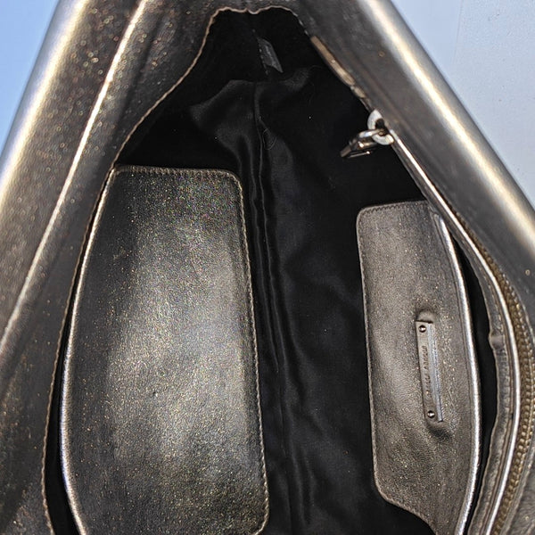 Quilted Lambskin Shoulder Bag Silver