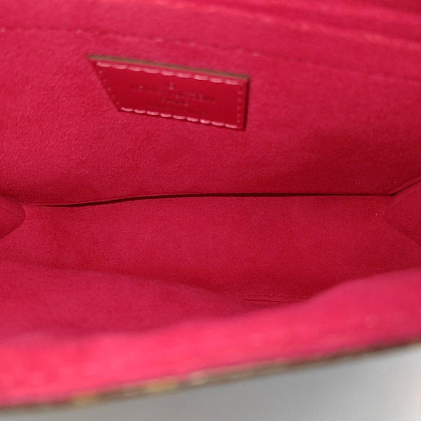 SAINT MICHEL Monogram Coated Canvas Red