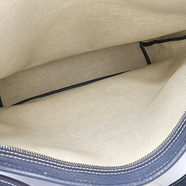 Coated Canvas Shoulder Bag Blue