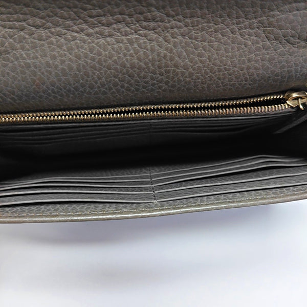 Interlocking G Small Calfskin Gray