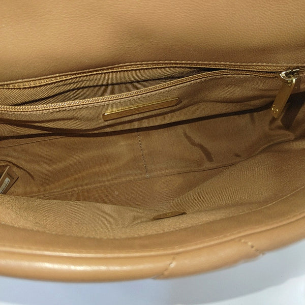 CHANEL 19 Small Quilted Lambskin Brown
