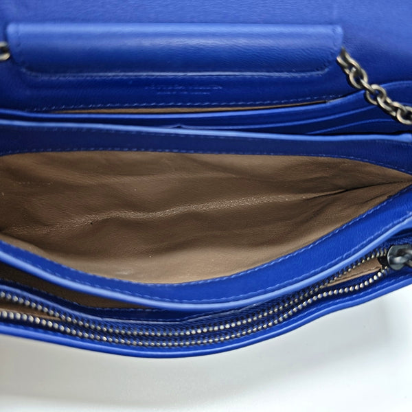 Lambskin Shoulder Bag Blue