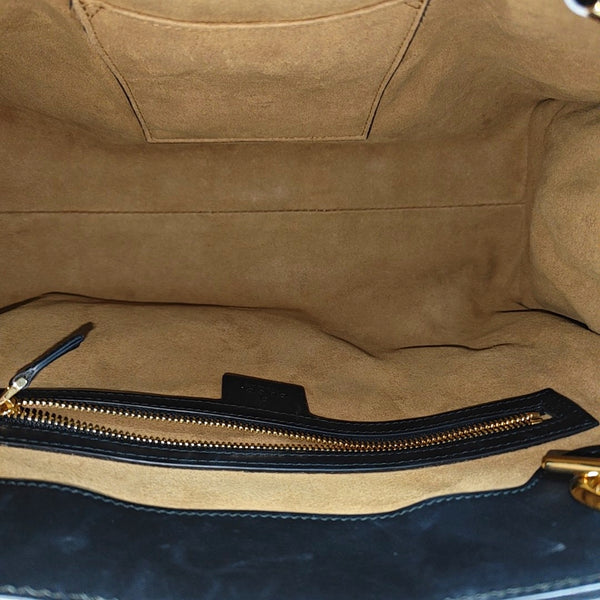 Padlock Medium Monogram Coated Canvas Beige