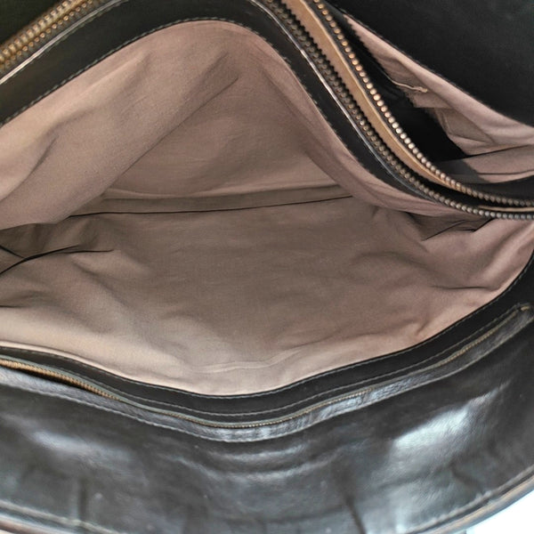 Calfskin Top Handle Bag Black