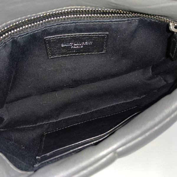 LOULOU Small Quilted Lambskin Gray