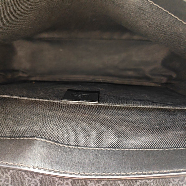 Monogram Coated Canvas Shoulder Bag Black