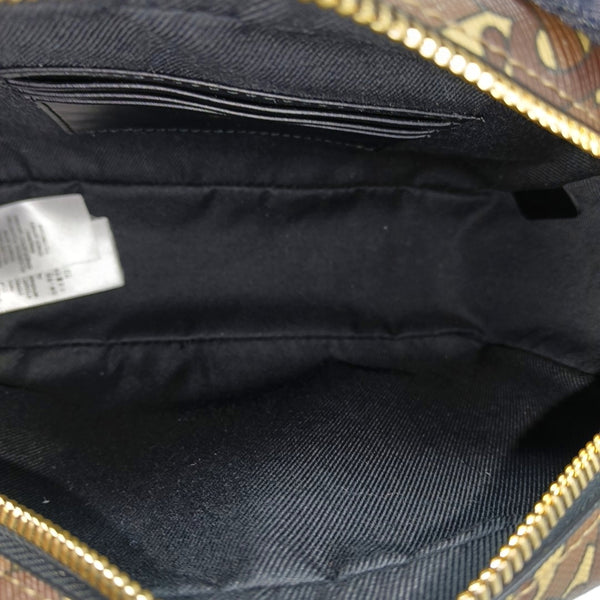 Coated Canvas Crossbody Bag Brown