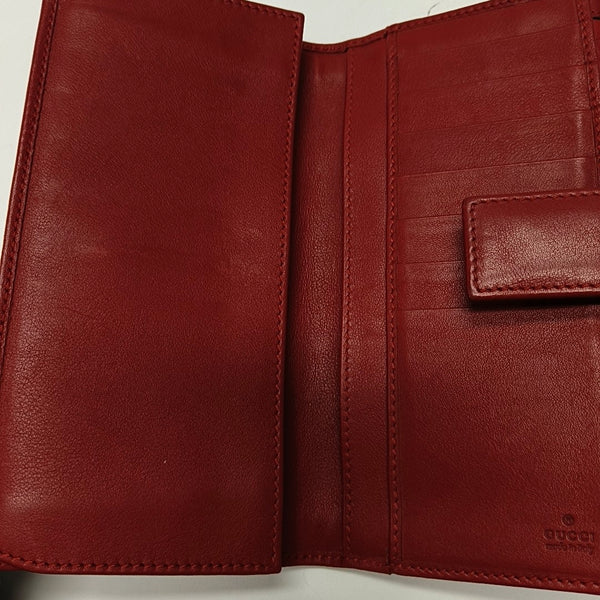 Monogram Calfskin Wallet Red