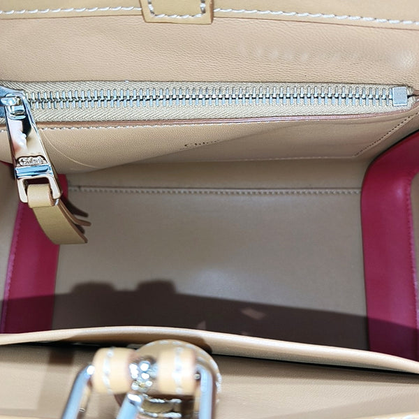 Calfskin Top Handle Bag Brown