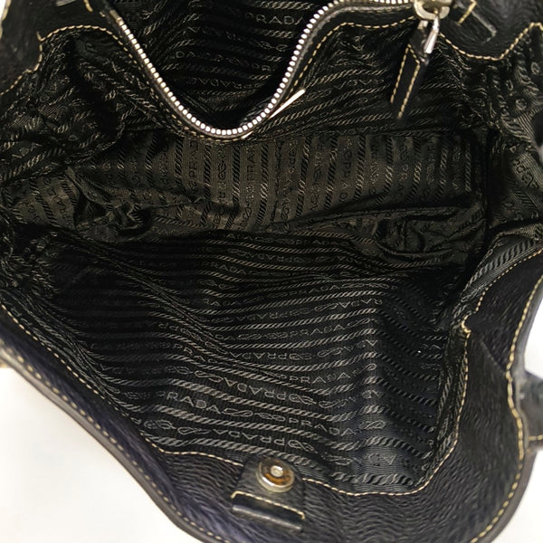 Nylon Top Handle Bag Black