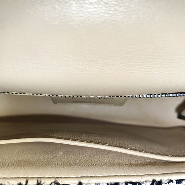 Dior Caro Small Cannage Wool White