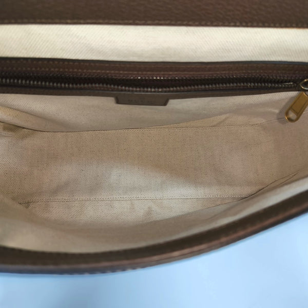Ophidia Small Monogram Coated Canvas Beige