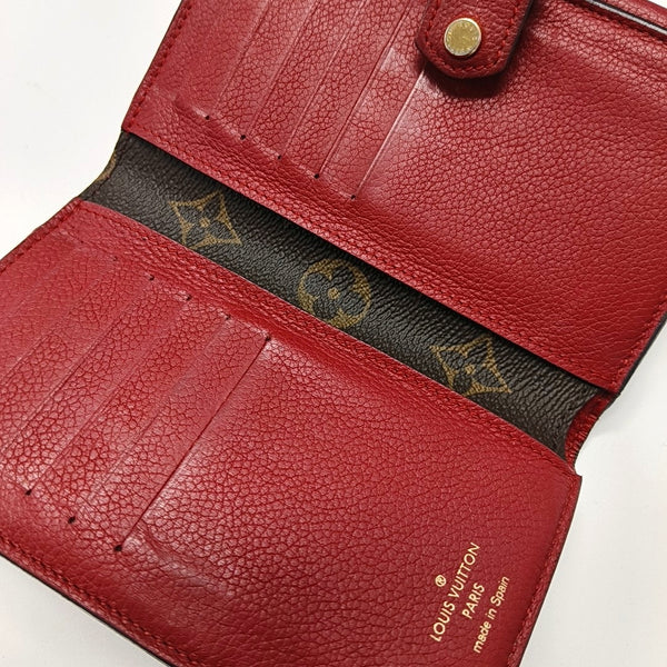 MARIE LOU Monogram Coated Canvas Brown Wallet