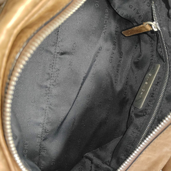 Calfskin Top Handle Bag Brown