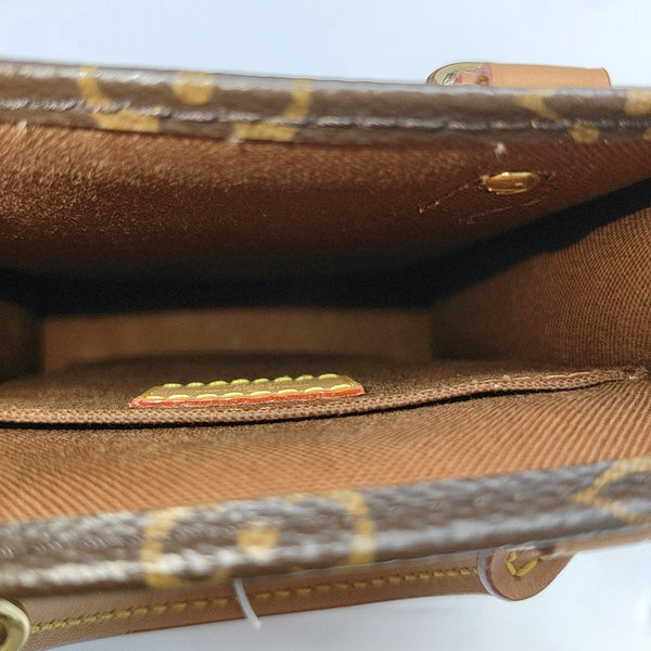 SAC PLAT Mini Monogram Coated Canvas Brown