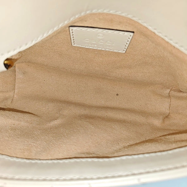 GG Marmont Mini Quilted Calfskin White