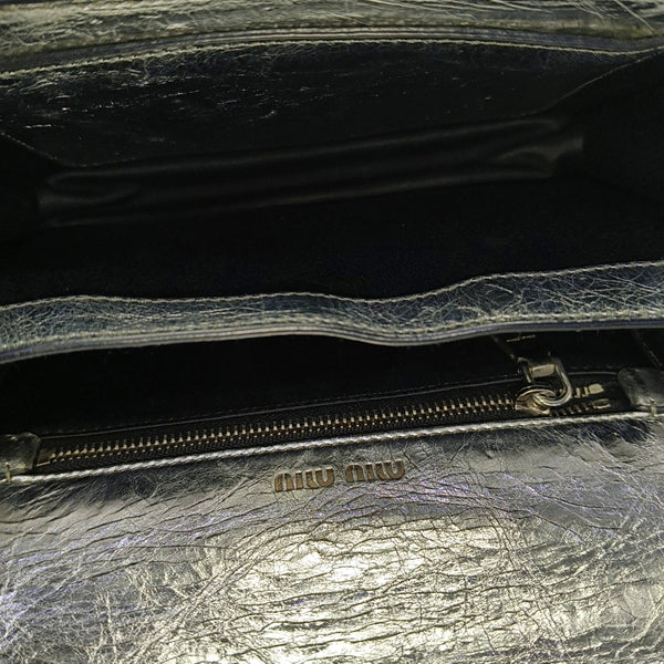 Miu Confidential Calfskin Silver