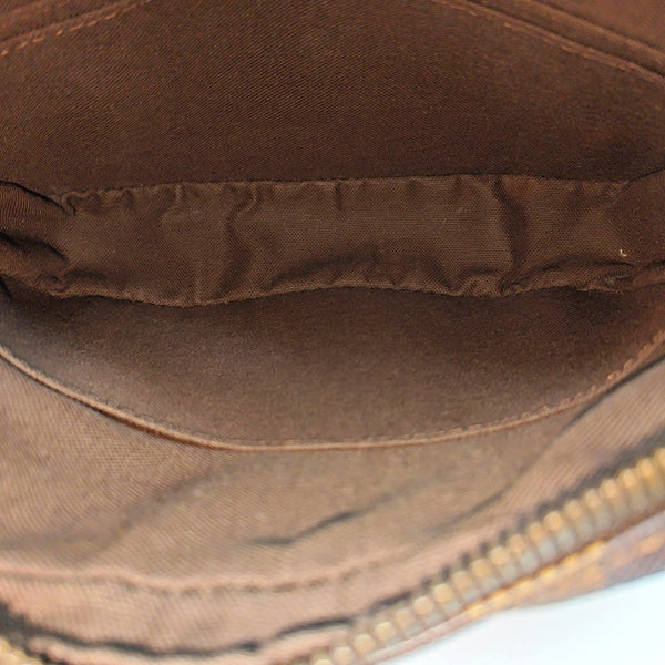 MACAO Damier Ebene Coated Canvas Brown