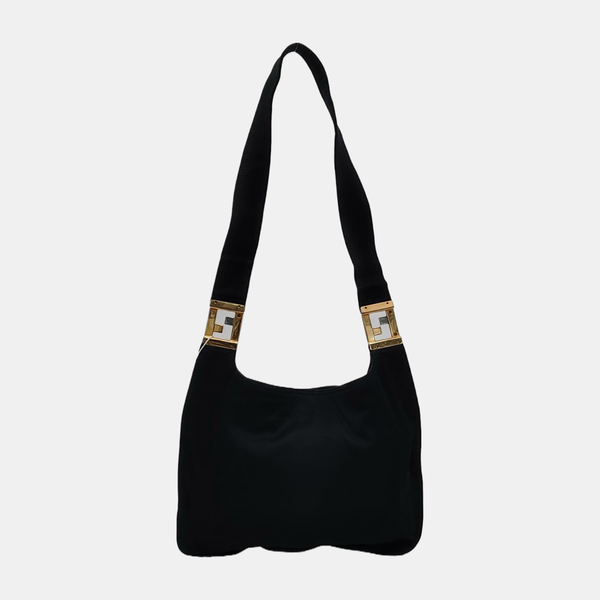 Fabric Shoulder Bag Black