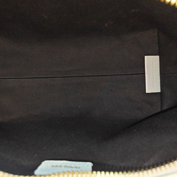 Coated Canvas Top Handle Bag White