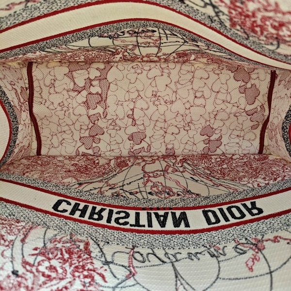 Authenticated pre-owned Book Tote Large Canvas Red - Tote Bag at Looply