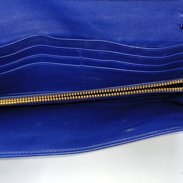 Quilted Lambskin Shoulder Bag Blue