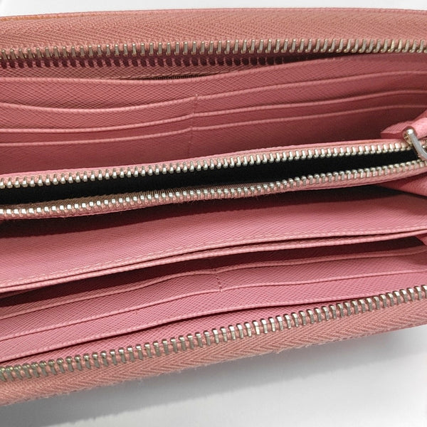 Zippy Wallet Saffiano Calfskin Pink
