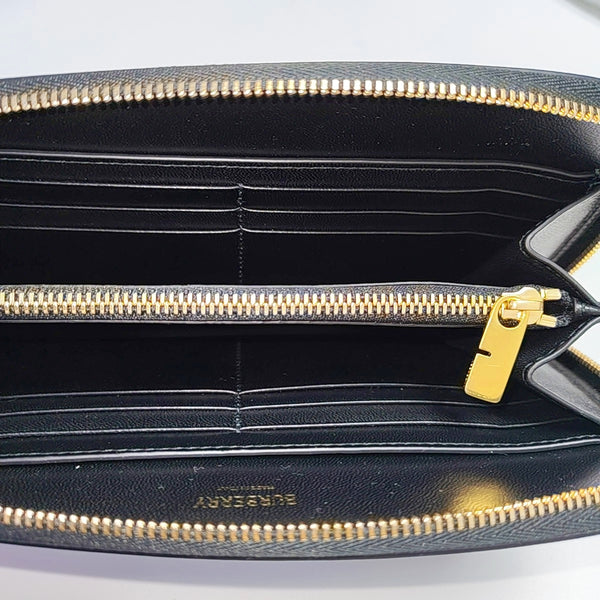 SHIELD Large Lambskin Black Wallet