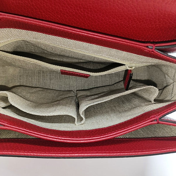 Interlocking G Large Calfskin Red