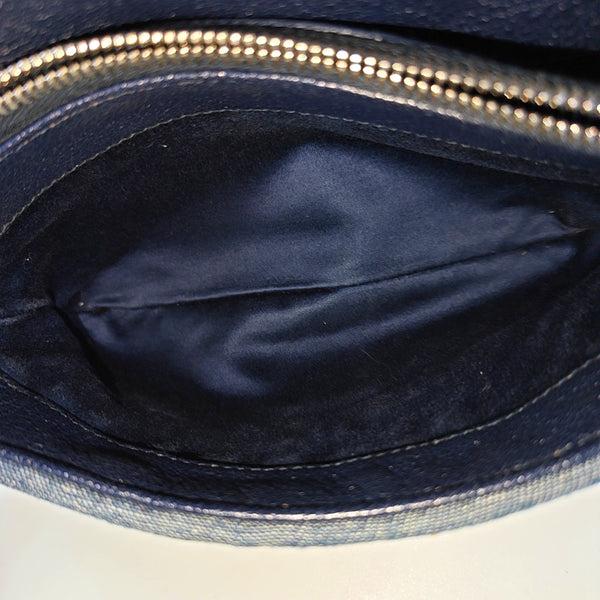 Crystal Quilted Fabric Blue