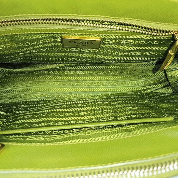 Galleria Small Saffiano Calfskin Green