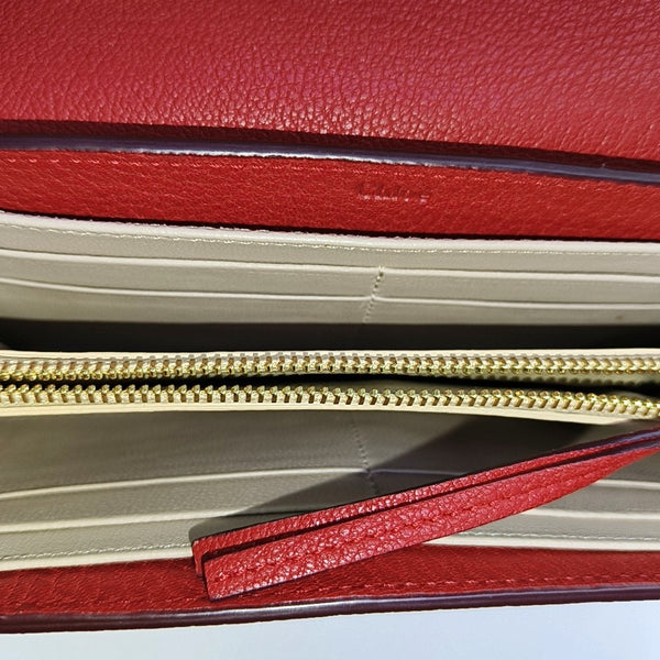 Elsie Calfskin Red Wallet
