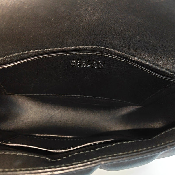 BVLGARI Small Quilted Lambskin Black