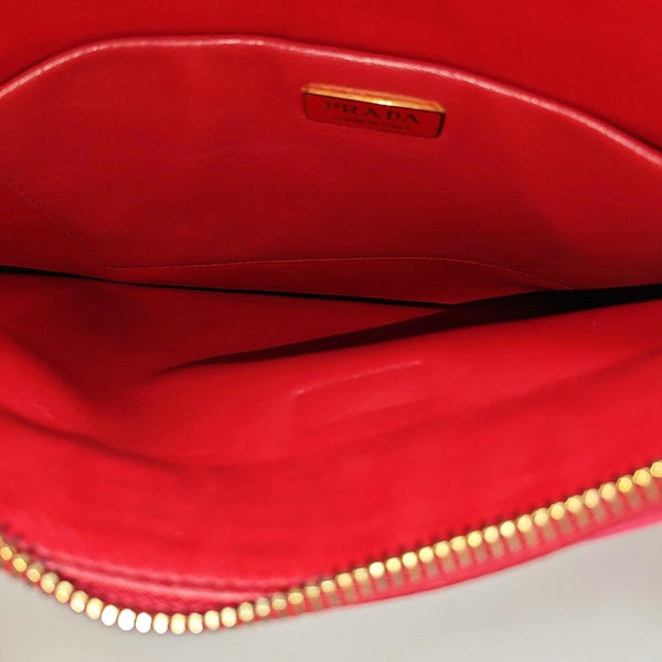 Calfskin Clutch Red
