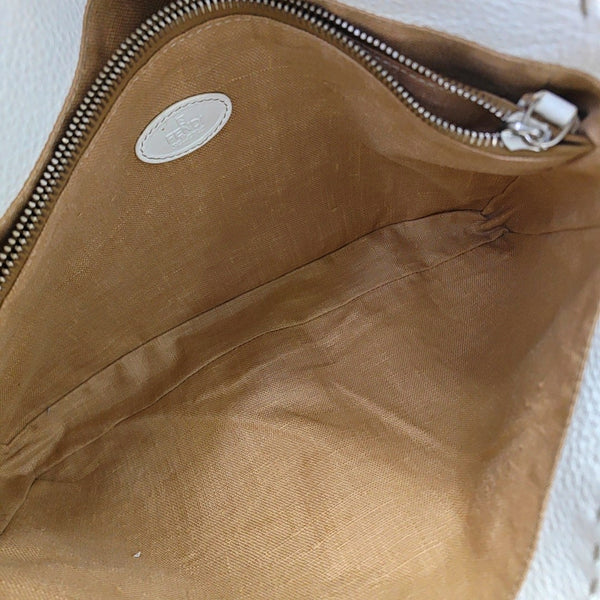 Quilted Calfskin Shoulder Bag White