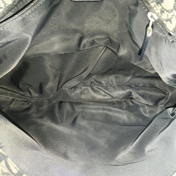 Oblique Canvas Shoulder Bag Black