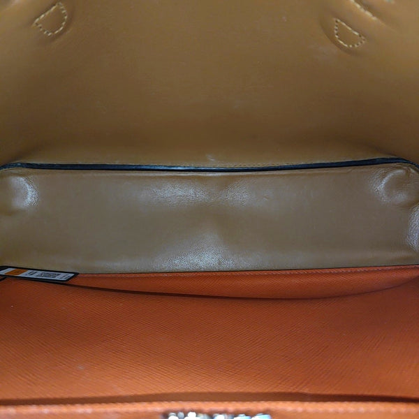 Double Large Saffiano Calfskin Orange