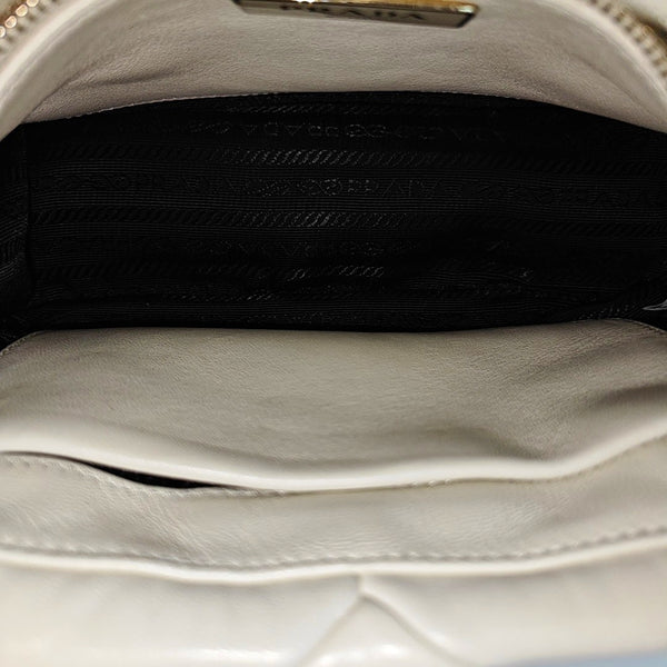 System Quilted Lambskin White