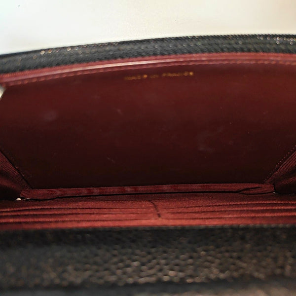 WOC Quilted Grained Calfskin Black