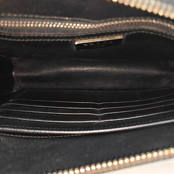Saffiano Calfskin Clutch Black