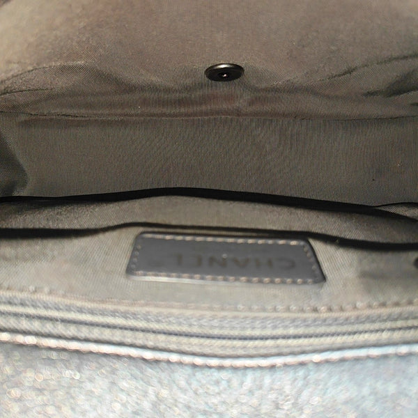 Quilted Grained Calfskin Silver