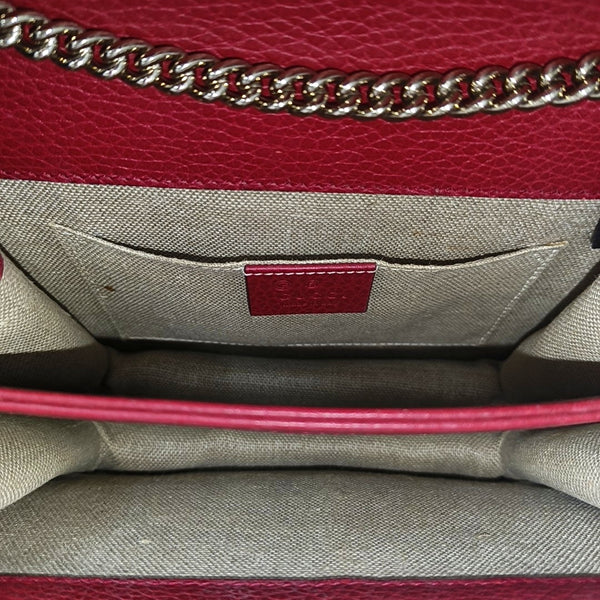 Interlocking G Small Calfskin Red