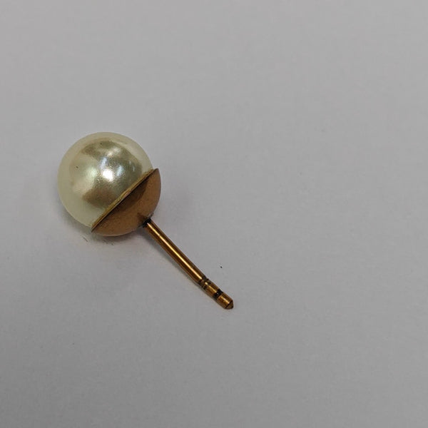 Dior Tribales Metal White Stud Earrings