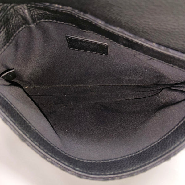 Saddle Medium Oblique Canvas Black