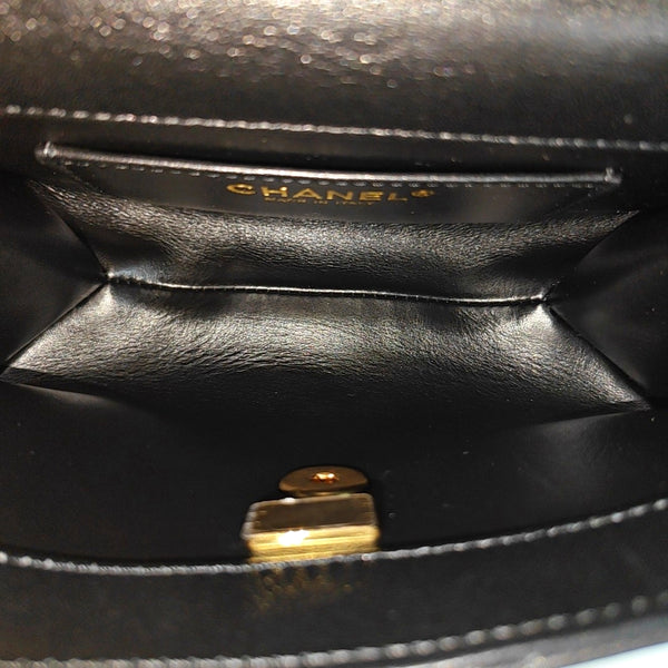 Quilted Lambskin Shoulder Bag Mini Black