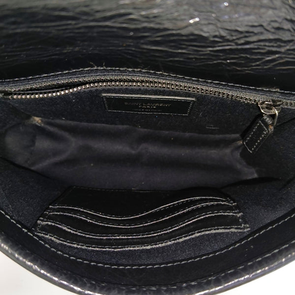 NIKI Mini Chevron Calfskin Black