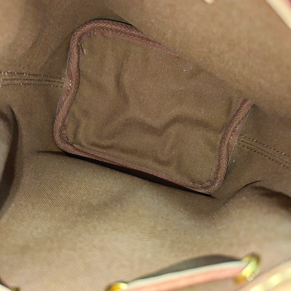NÉONOÉ Nano Monogram Coated Canvas Brown