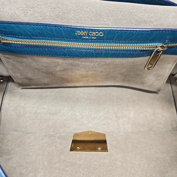 Calfskin Shoulder Bag Blue