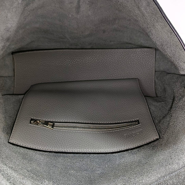 Calfskin Shoulder Bag Gray