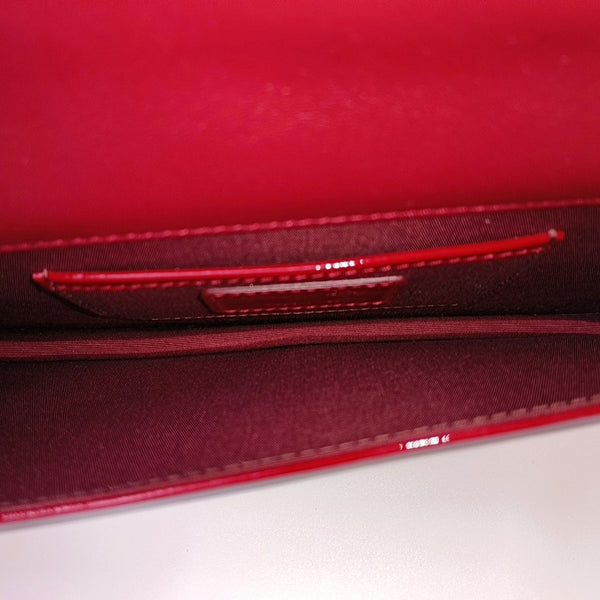 Lady Dior Medium Cannage Patent Leather Red